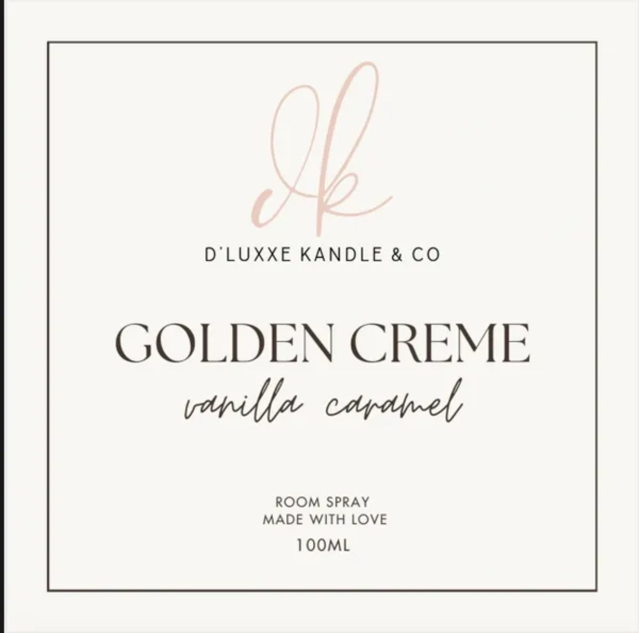 GOLDEN CRÈME – Vanilla Caramel Room Spray