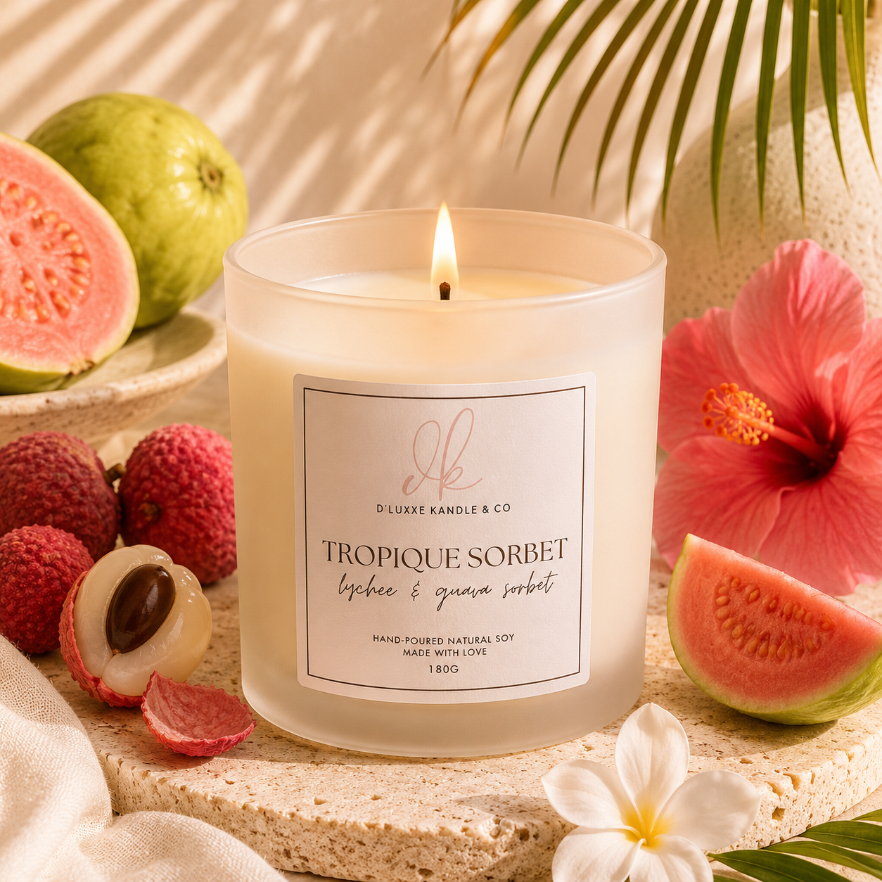 TROPIQUE SORBET – Lychee & Guava Sorbet Candle