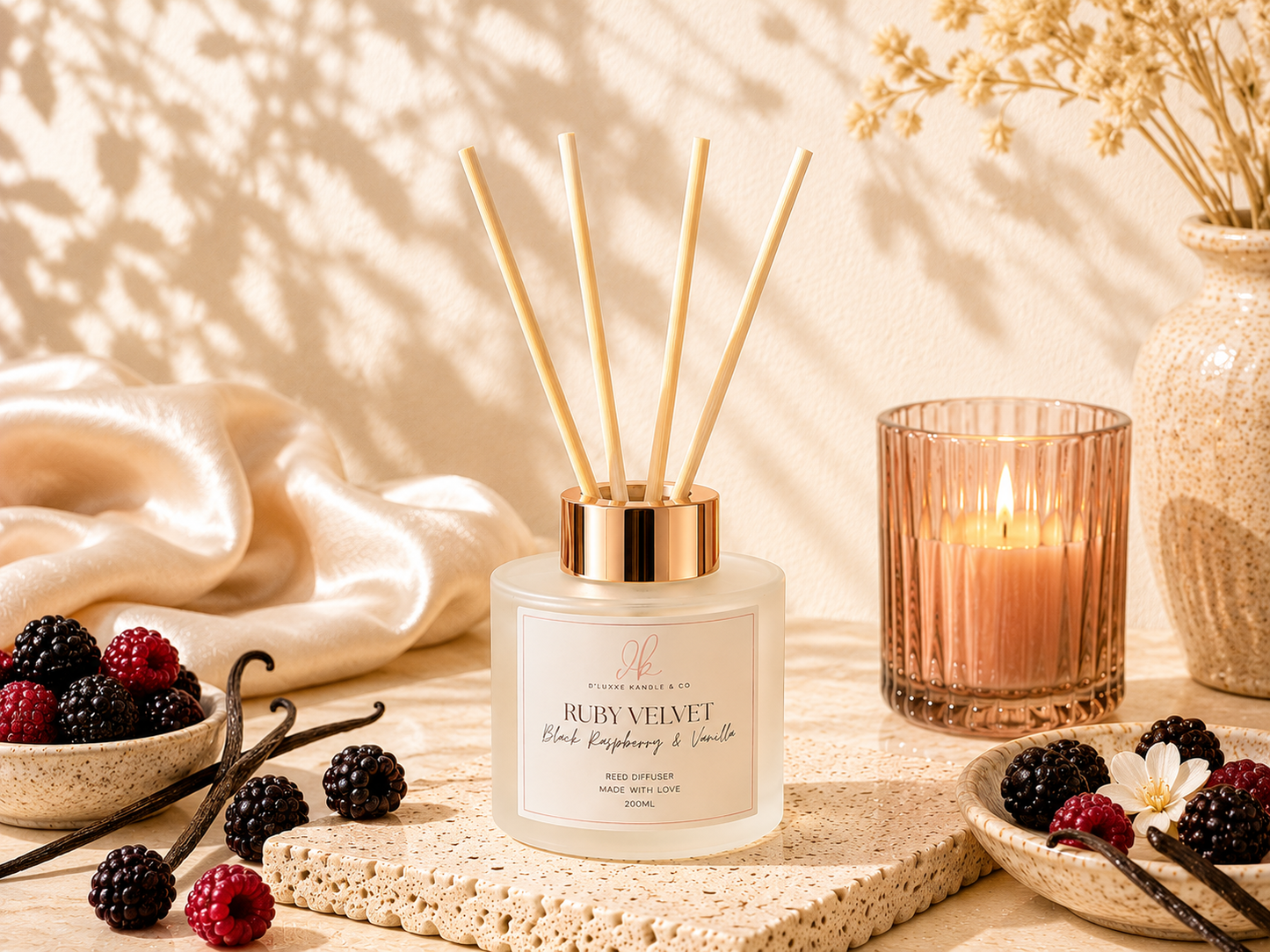 RUBY VELVET – Black Raspberry & Vanilla Reed Diffuser