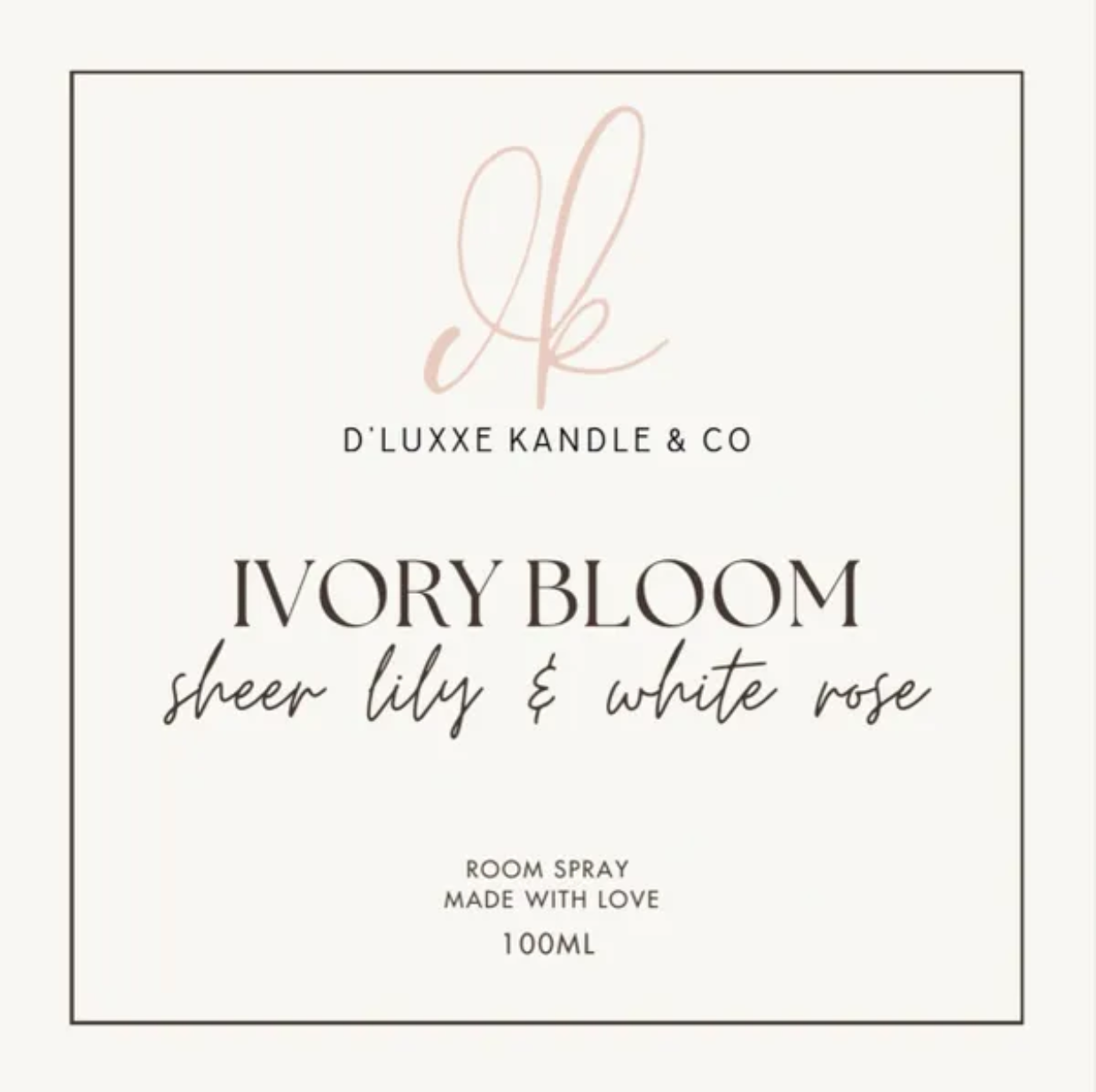 IVORY BLOOM – Sheer Lily & White Rose Room Spray