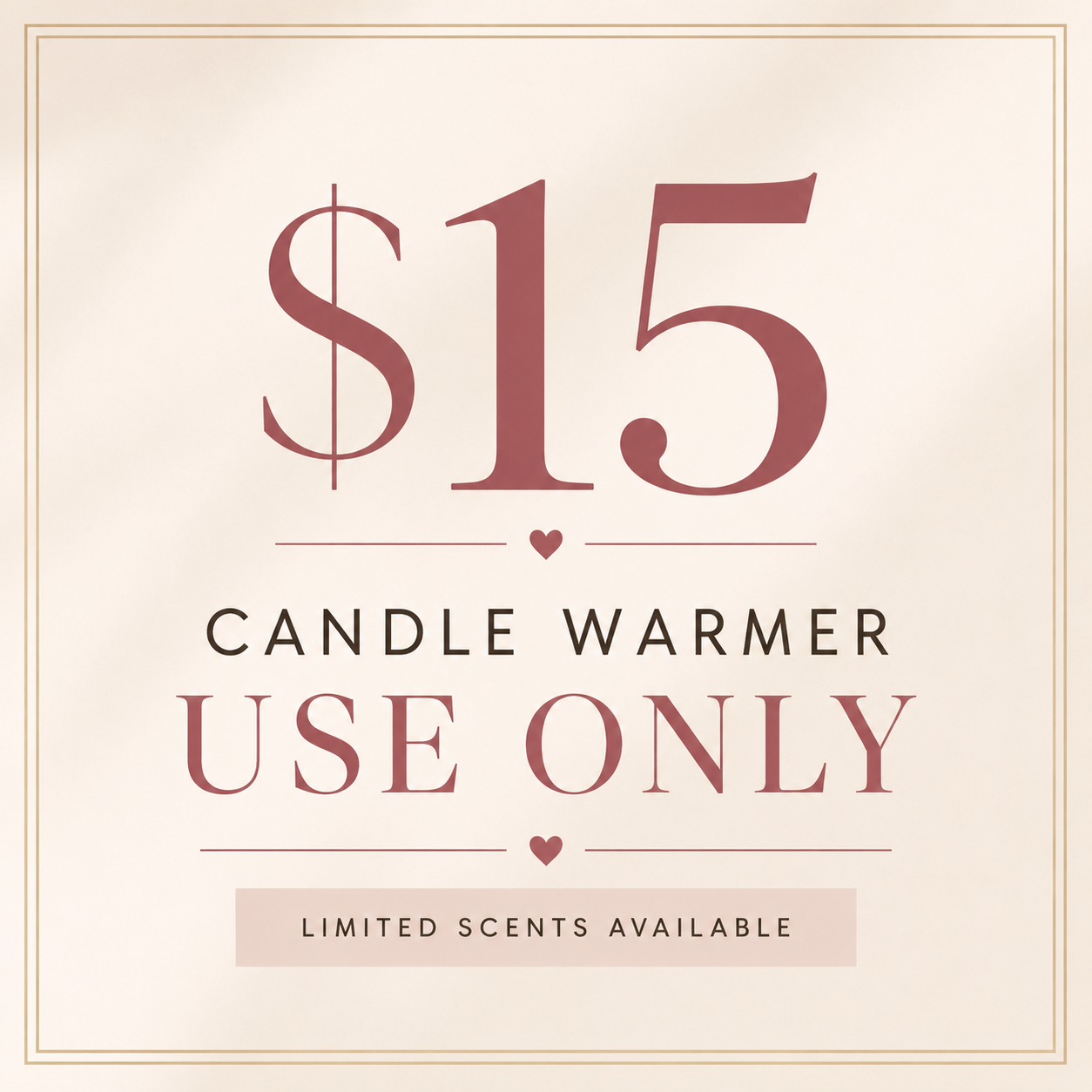 $15 Candle Warmer Sale