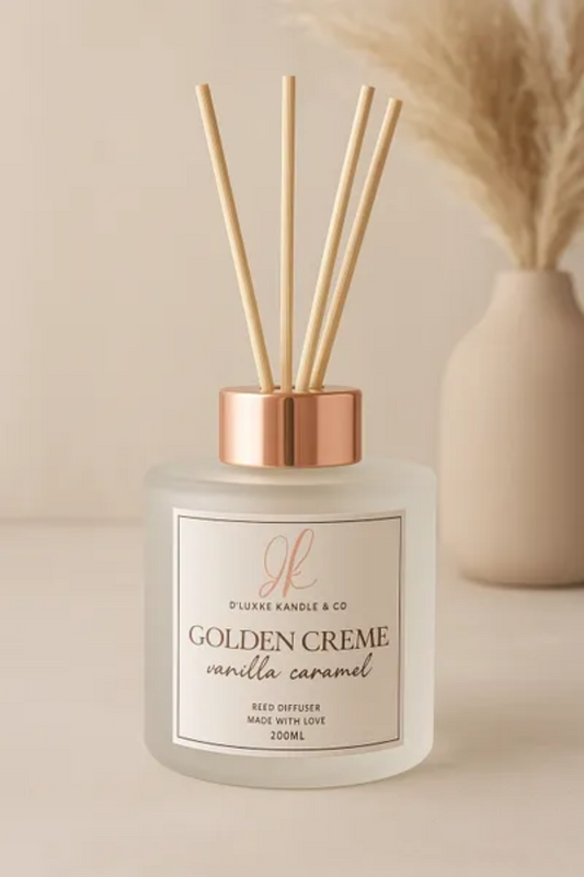 GOLDEN CRÈME – Vanilla Caramel Reed Diffuser