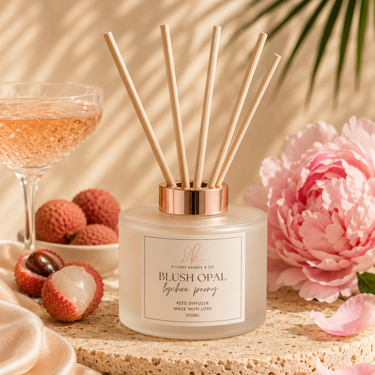 BLUSH OPAL – Lychee Peony Reed Diffuser
