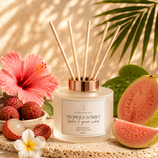 TROPIQUE SORBET – Lychee & Guava Sorbet Reed Diffuser