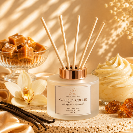 GOLDEN CRÈME – Vanilla Caramel Reed Diffuser