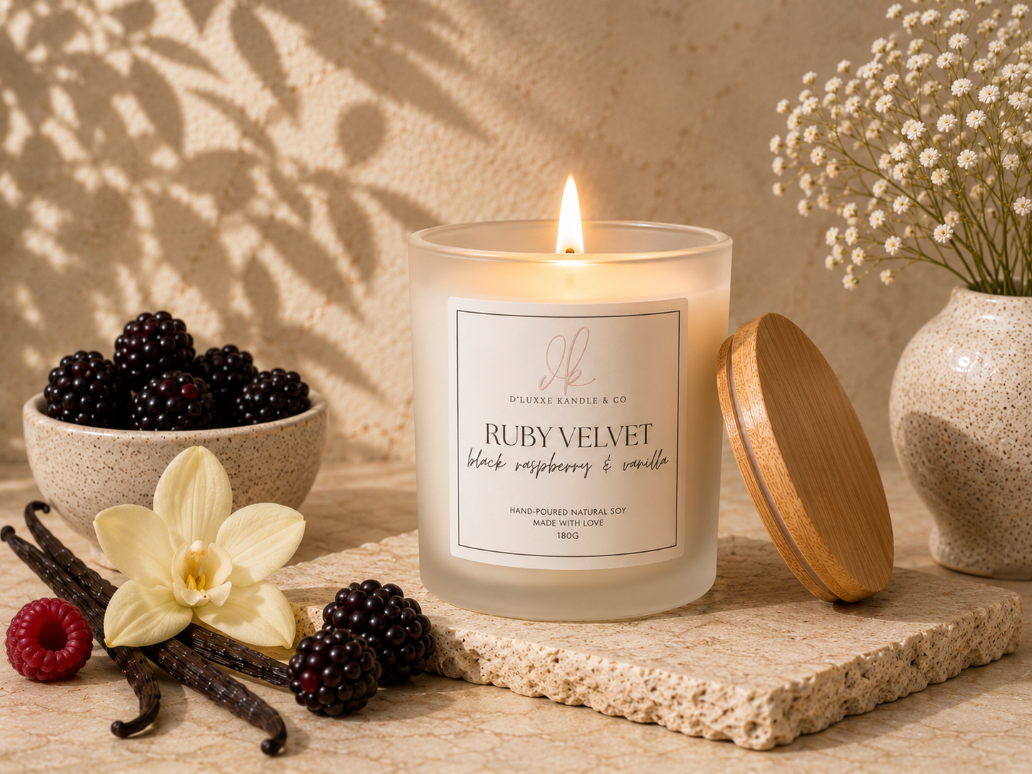 RUBY VELVET – Black Raspberry & Vanilla Candle