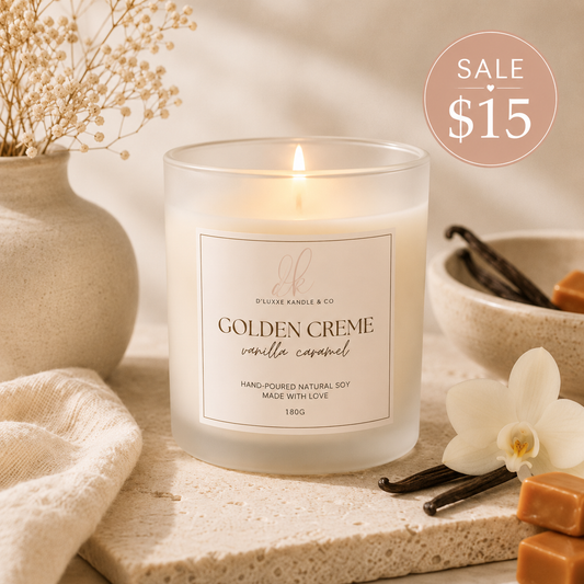 GOLDEN CRÈME – Vanilla Caramel Candle (Candle Warmer Only)