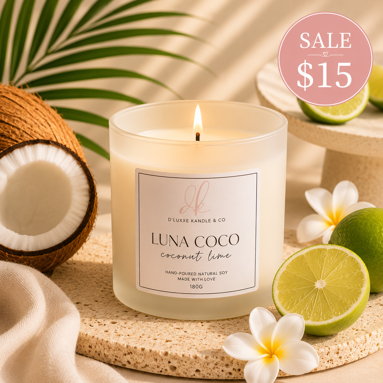 LUNA COCO – Coconut Lime Candle (Candle Warmer Only)