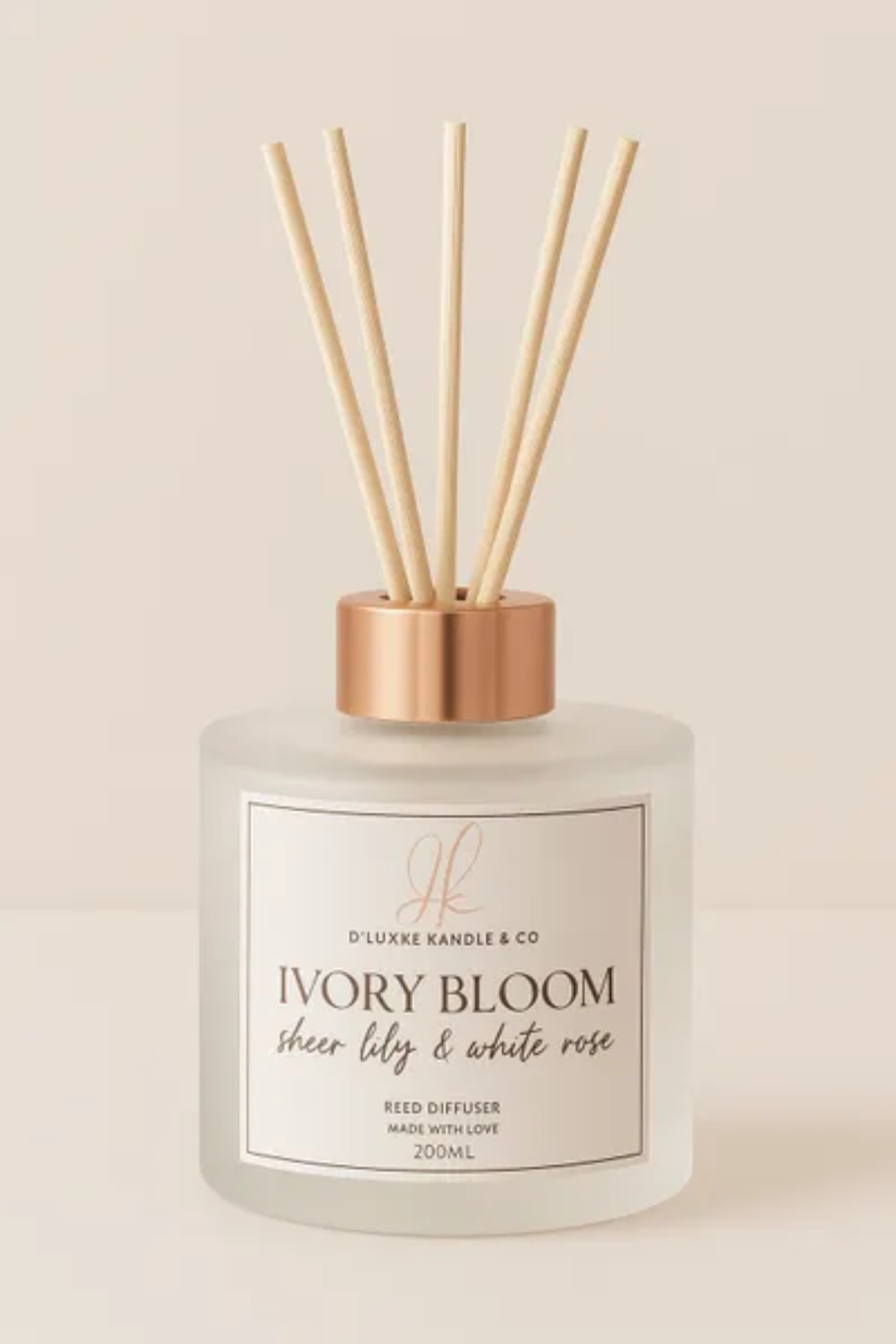 IVORY BLOOM – Sheer Lily & White Rose Reed Diffuser