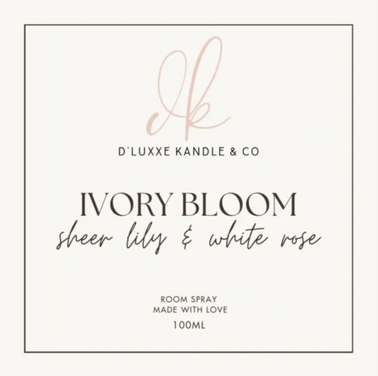 IVORY BLOOM – Sheer Lily & White Rose Room Spray