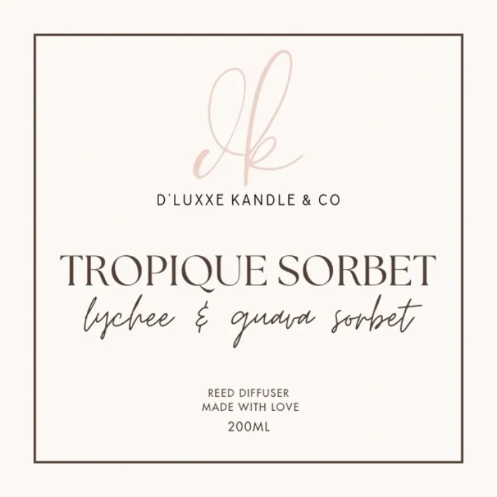 TROPIQUE SORBET – Lychee & Guava Sorbet Reed Diffuser