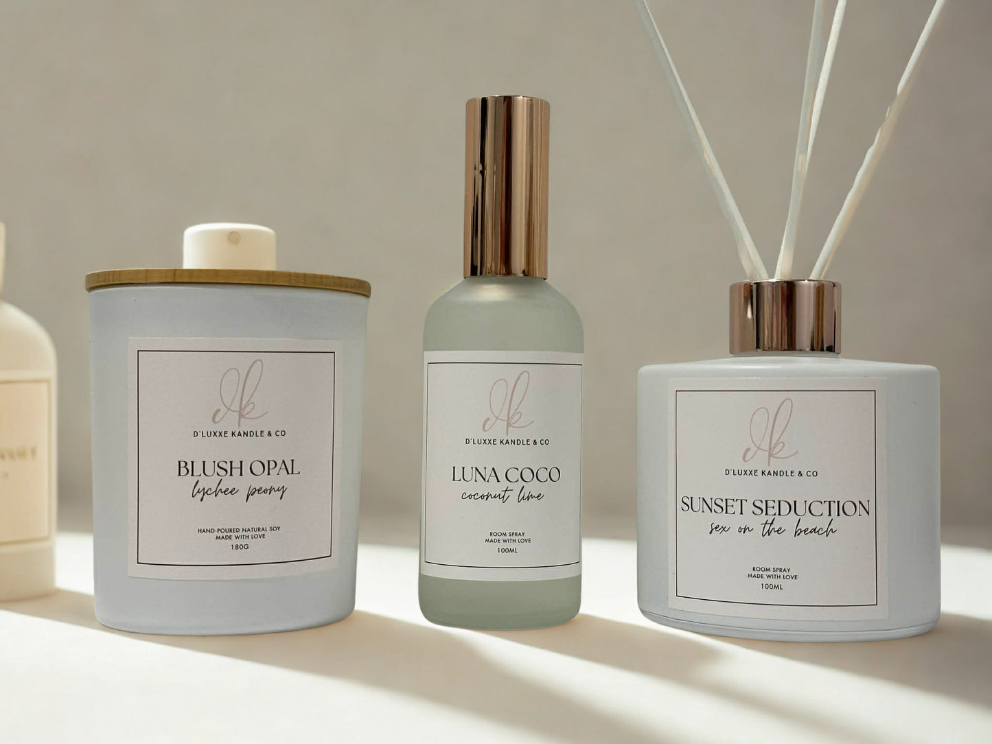 THE COMPLETE TRIO – Candle, Reed Diffuser & Room Spray Gift Set